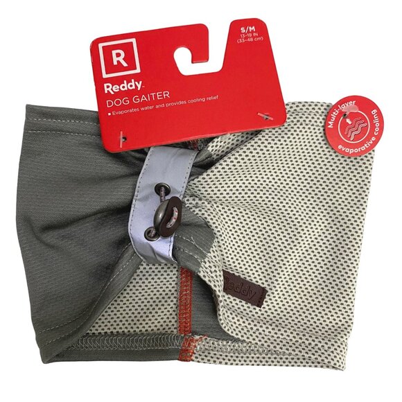 Reddy Dog Gaiter Neck Cooling Evaporates Water S/M 13”-19” Grey - Picture 1 of 7